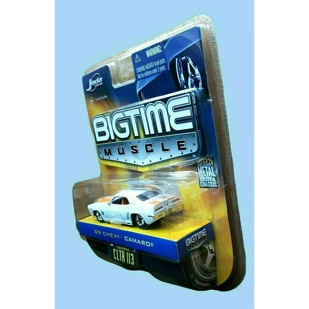 Jada Toys '69 Chevy Camaro BigTime 2006 Muscle Car White Die-Cast 1:64 MOC